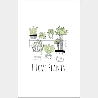 I Love Plants (dark) Posters and Art